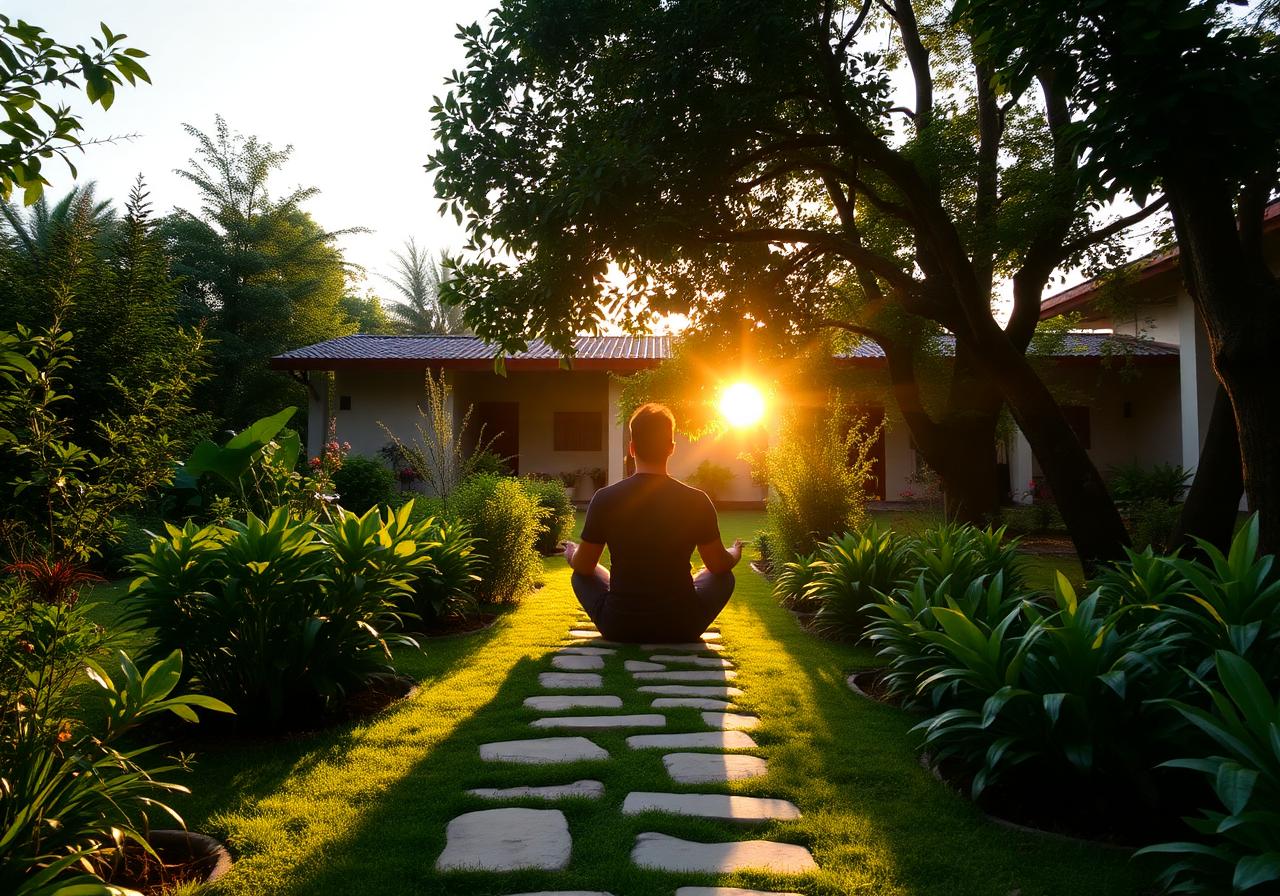 बिहार में हमारे de-addiction centre का meditation garden