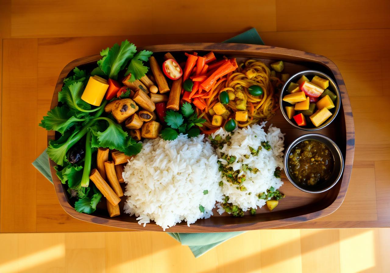 Healthy vegetarian meal served at our rehab centre