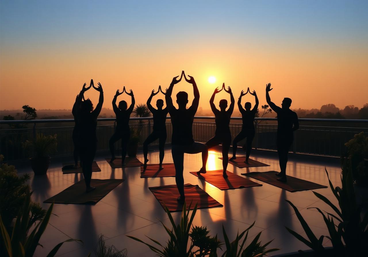 Aastha rehab Patna में सूर्योदय yoga session